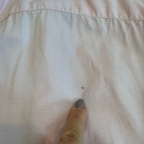 Burberry London Men’s Micro Gingham Button Down Shirt Size 15 38 Pink READ - Picture 11 of 12